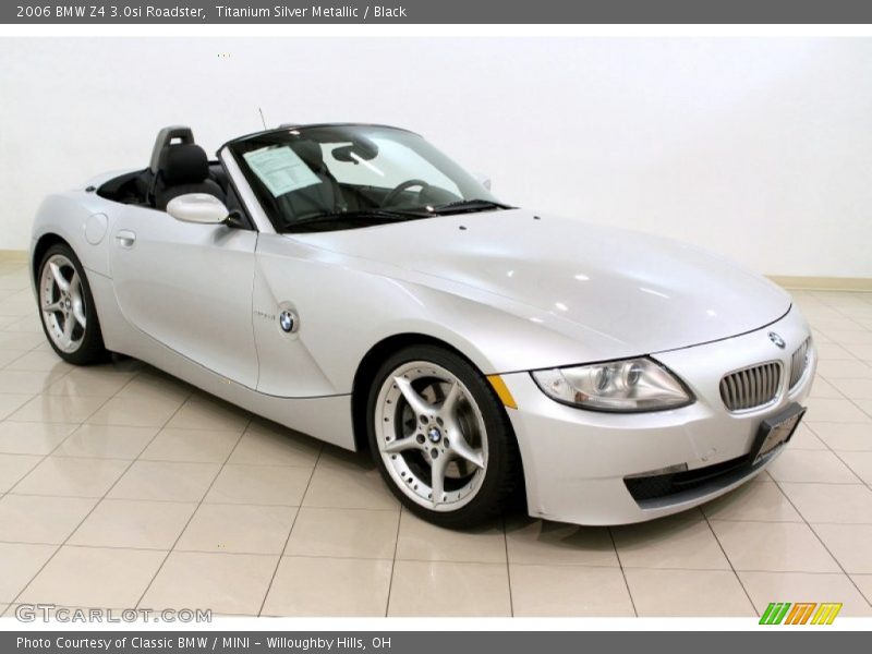 Titanium Silver Metallic / Black 2006 BMW Z4 3.0si Roadster