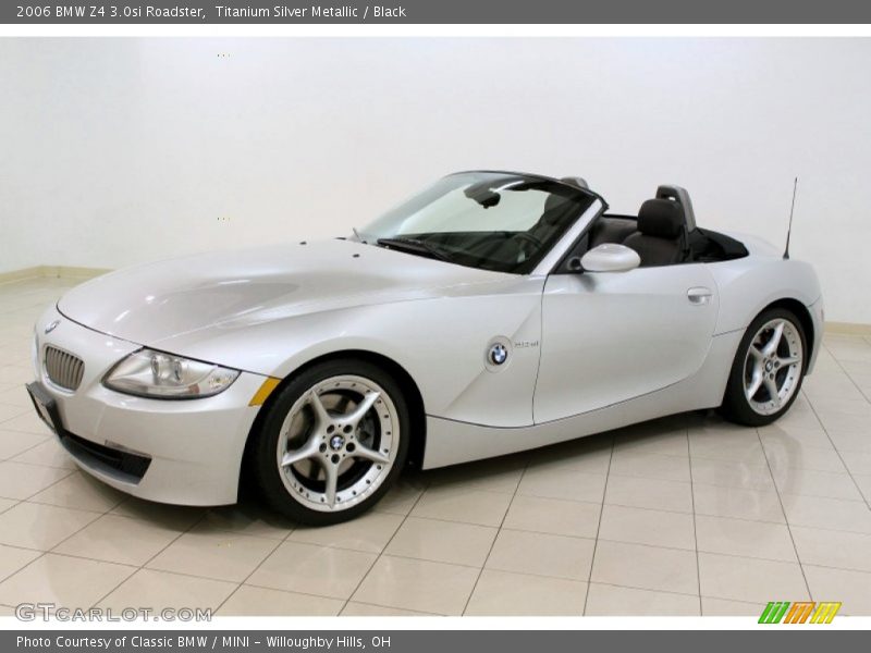 Titanium Silver Metallic / Black 2006 BMW Z4 3.0si Roadster