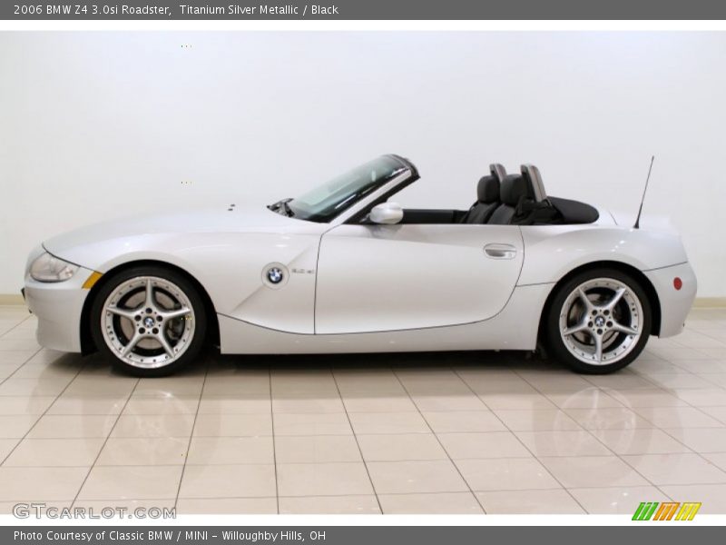 Titanium Silver Metallic / Black 2006 BMW Z4 3.0si Roadster