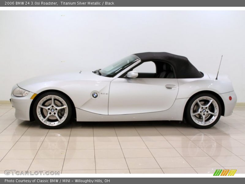Titanium Silver Metallic / Black 2006 BMW Z4 3.0si Roadster