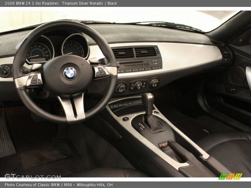 Titanium Silver Metallic / Black 2006 BMW Z4 3.0si Roadster