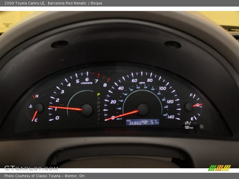 Barcelona Red Metallic / Bisque 2009 Toyota Camry LE
