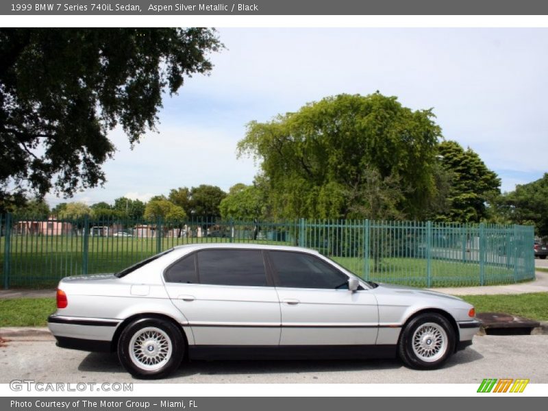 Aspen Silver Metallic / Black 1999 BMW 7 Series 740iL Sedan