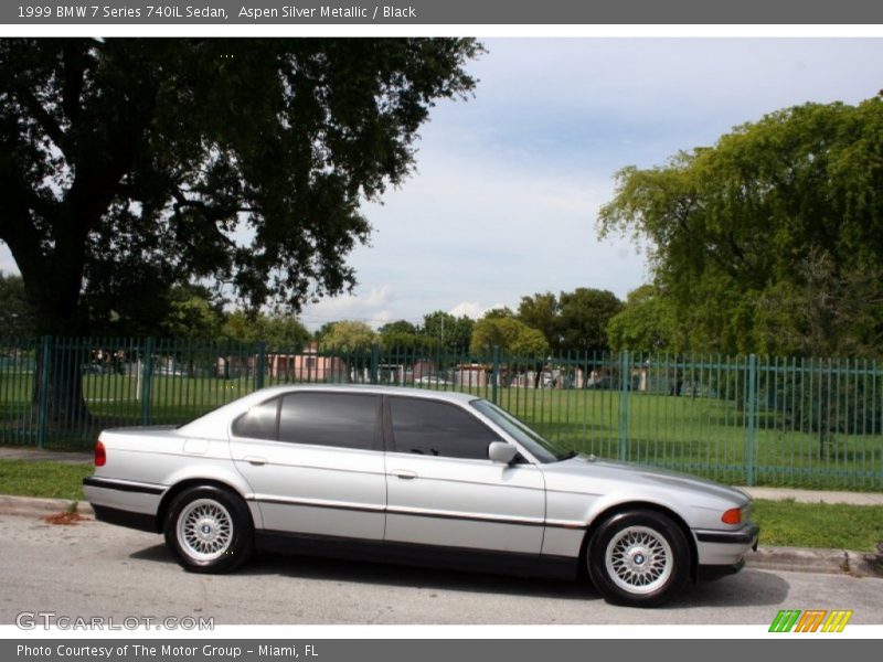 Aspen Silver Metallic / Black 1999 BMW 7 Series 740iL Sedan