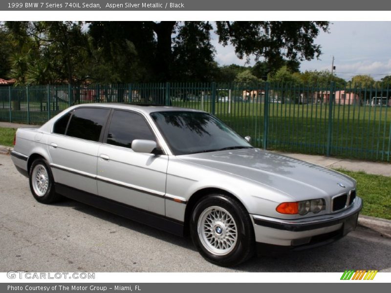 Aspen Silver Metallic / Black 1999 BMW 7 Series 740iL Sedan