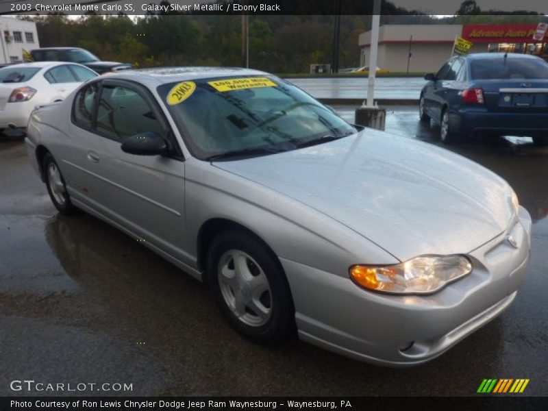 Galaxy Silver Metallic / Ebony Black 2003 Chevrolet Monte Carlo SS