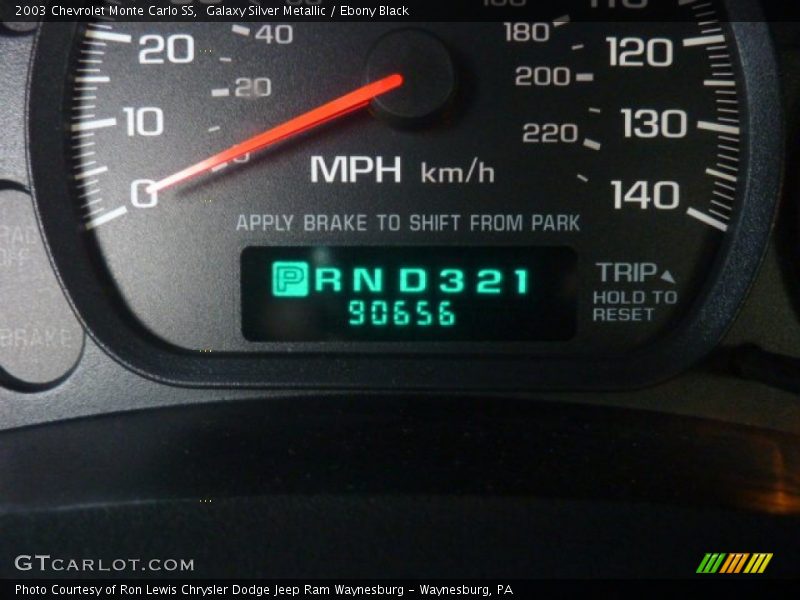 Galaxy Silver Metallic / Ebony Black 2003 Chevrolet Monte Carlo SS