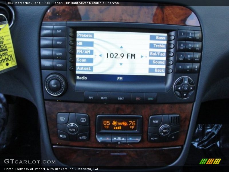 Controls of 2004 S 500 Sedan