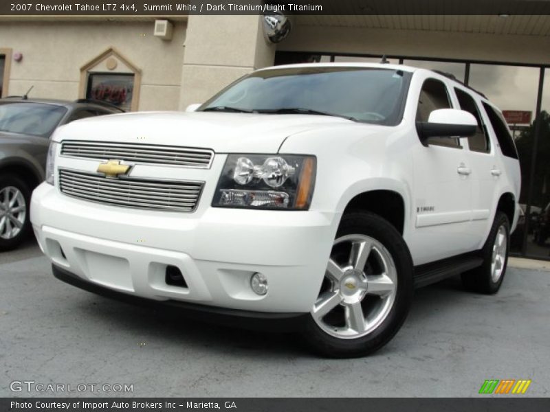 Summit White / Dark Titanium/Light Titanium 2007 Chevrolet Tahoe LTZ 4x4