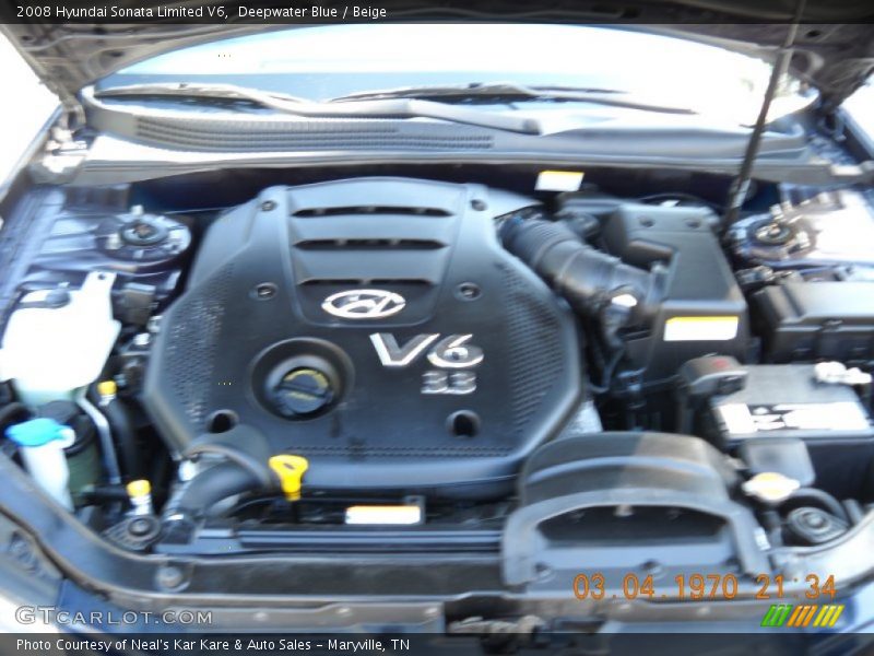 Deepwater Blue / Beige 2008 Hyundai Sonata Limited V6