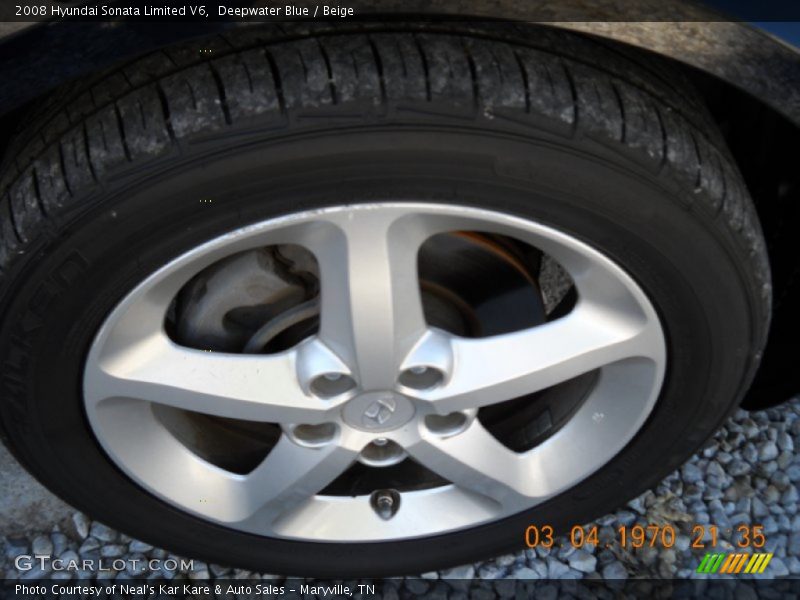 Deepwater Blue / Beige 2008 Hyundai Sonata Limited V6