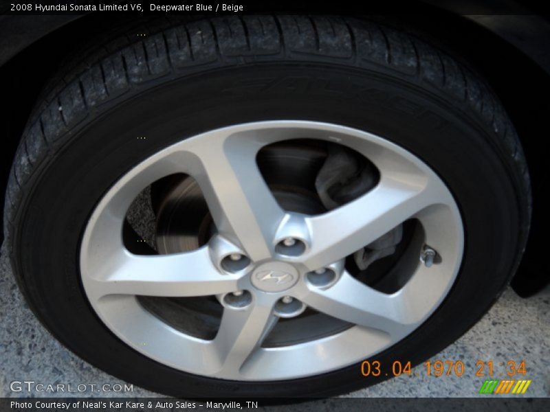 Deepwater Blue / Beige 2008 Hyundai Sonata Limited V6
