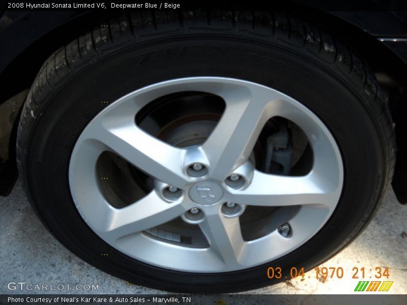Deepwater Blue / Beige 2008 Hyundai Sonata Limited V6