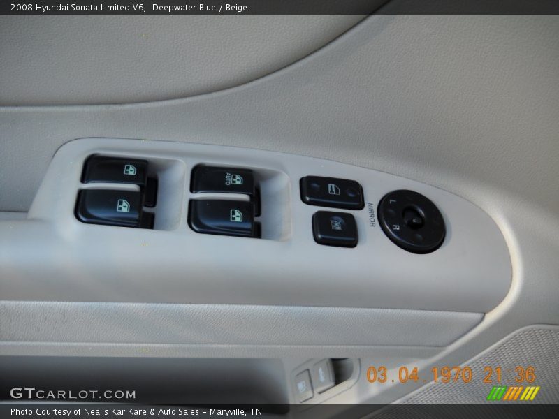 Deepwater Blue / Beige 2008 Hyundai Sonata Limited V6