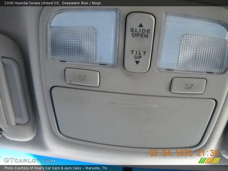 Deepwater Blue / Beige 2008 Hyundai Sonata Limited V6