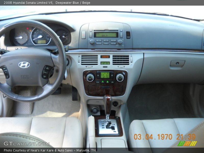 Deepwater Blue / Beige 2008 Hyundai Sonata Limited V6