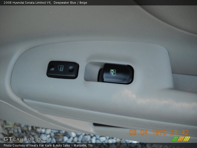 Deepwater Blue / Beige 2008 Hyundai Sonata Limited V6