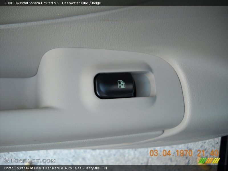 Deepwater Blue / Beige 2008 Hyundai Sonata Limited V6