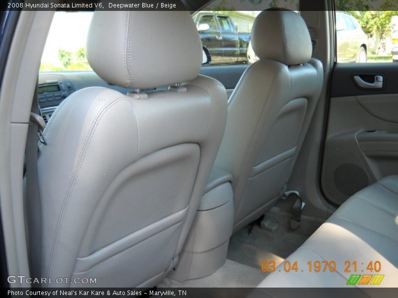 Deepwater Blue / Beige 2008 Hyundai Sonata Limited V6