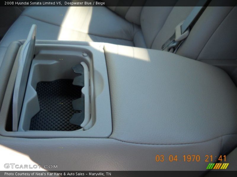 Deepwater Blue / Beige 2008 Hyundai Sonata Limited V6