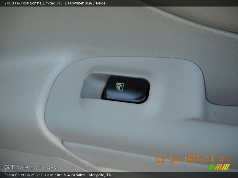 Deepwater Blue / Beige 2008 Hyundai Sonata Limited V6