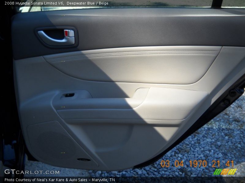 Deepwater Blue / Beige 2008 Hyundai Sonata Limited V6