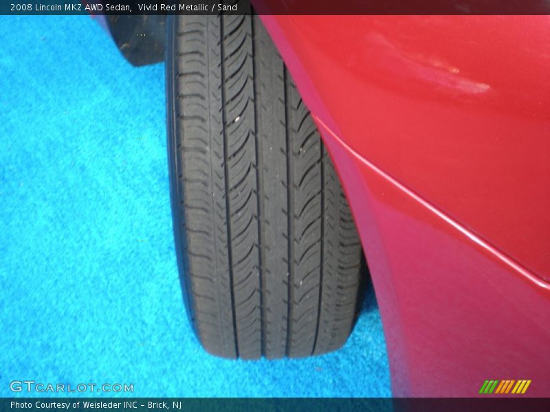 Vivid Red Metallic / Sand 2008 Lincoln MKZ AWD Sedan