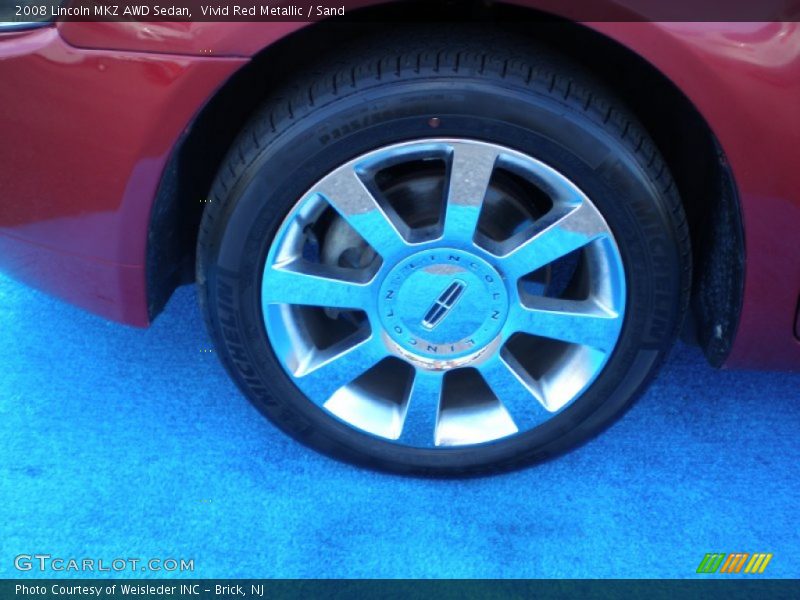 Vivid Red Metallic / Sand 2008 Lincoln MKZ AWD Sedan