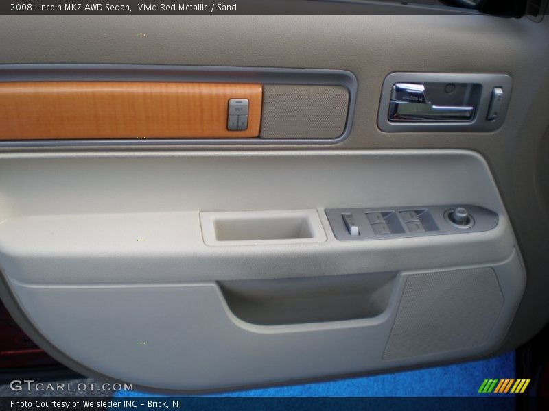 Vivid Red Metallic / Sand 2008 Lincoln MKZ AWD Sedan