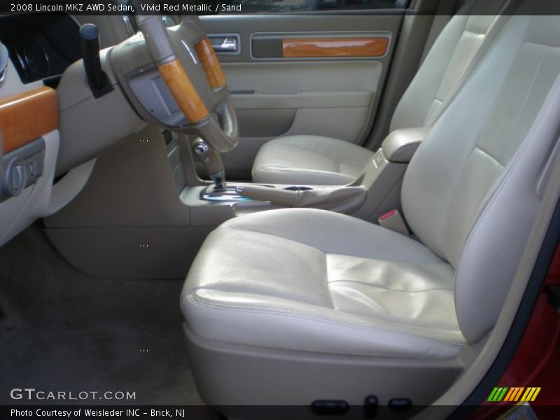 Vivid Red Metallic / Sand 2008 Lincoln MKZ AWD Sedan