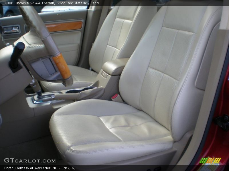 Vivid Red Metallic / Sand 2008 Lincoln MKZ AWD Sedan