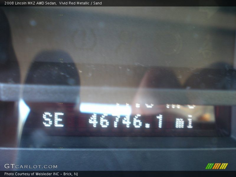 Vivid Red Metallic / Sand 2008 Lincoln MKZ AWD Sedan