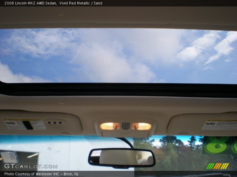 Vivid Red Metallic / Sand 2008 Lincoln MKZ AWD Sedan