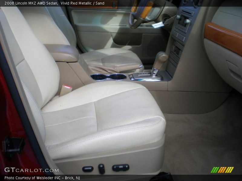 Vivid Red Metallic / Sand 2008 Lincoln MKZ AWD Sedan