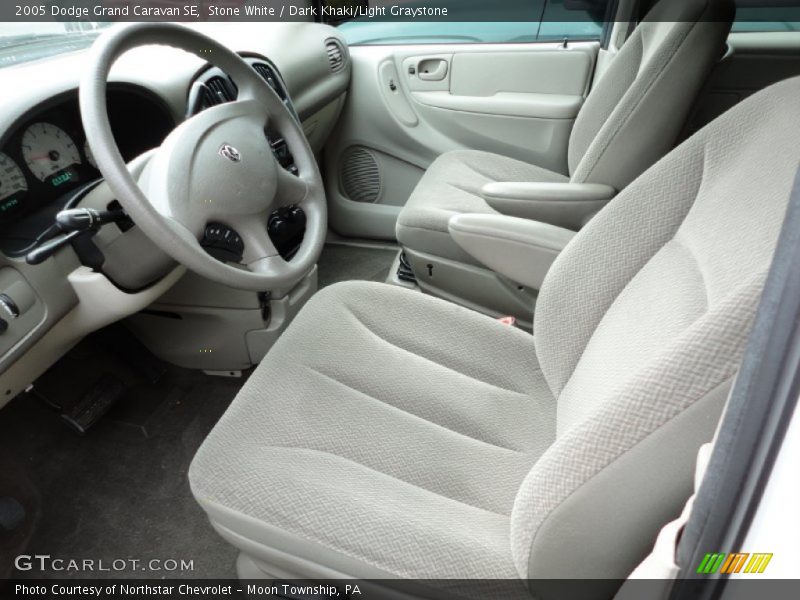 Stone White / Dark Khaki/Light Graystone 2005 Dodge Grand Caravan SE