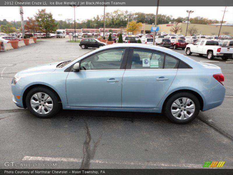 Ice Blue Metallic / Jet Black/Medium Titanium 2012 Chevrolet Cruze LS