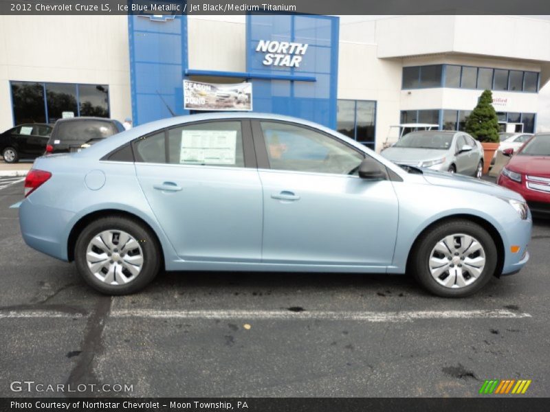 Ice Blue Metallic / Jet Black/Medium Titanium 2012 Chevrolet Cruze LS