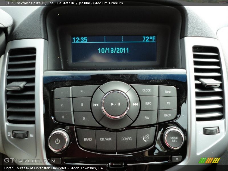 Ice Blue Metallic / Jet Black/Medium Titanium 2012 Chevrolet Cruze LS