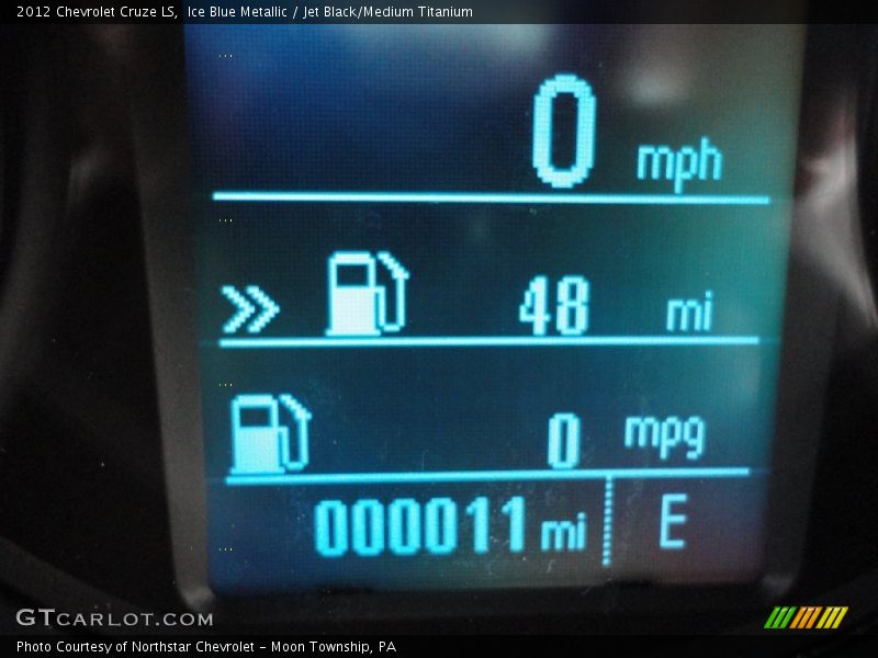 Ice Blue Metallic / Jet Black/Medium Titanium 2012 Chevrolet Cruze LS