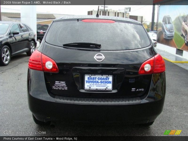 Wicked Black / Black 2009 Nissan Rogue S AWD