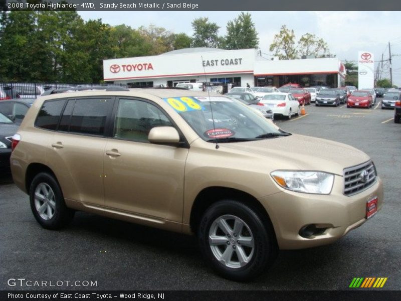 Sandy Beach Metallic / Sand Beige 2008 Toyota Highlander 4WD