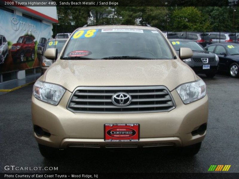 Sandy Beach Metallic / Sand Beige 2008 Toyota Highlander 4WD