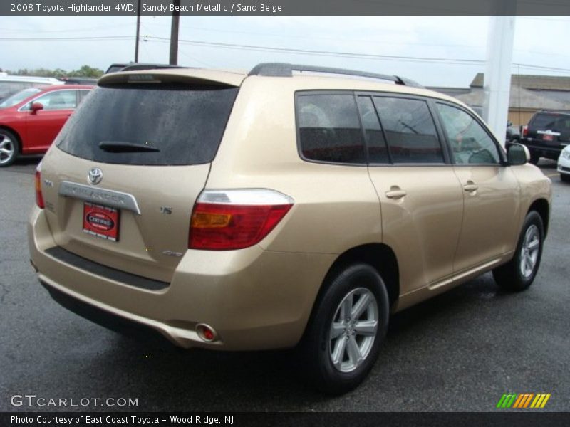  2008 Highlander 4WD Sandy Beach Metallic