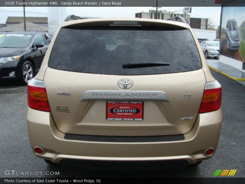 Sandy Beach Metallic / Sand Beige 2008 Toyota Highlander 4WD