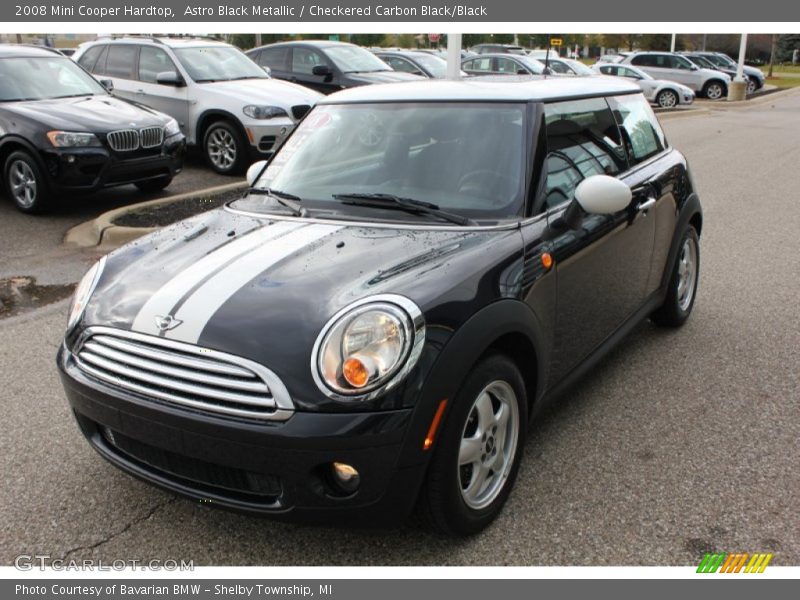 Astro Black Metallic / Checkered Carbon Black/Black 2008 Mini Cooper Hardtop