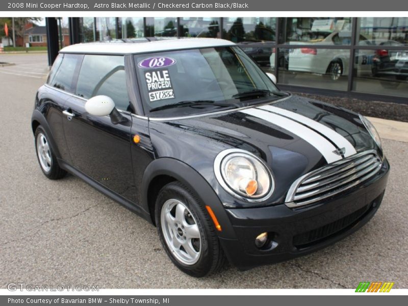 Astro Black Metallic / Checkered Carbon Black/Black 2008 Mini Cooper Hardtop