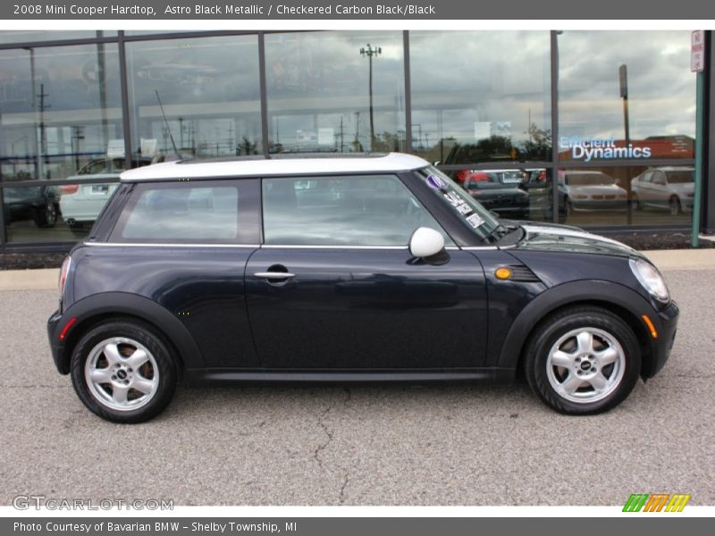 Astro Black Metallic / Checkered Carbon Black/Black 2008 Mini Cooper Hardtop