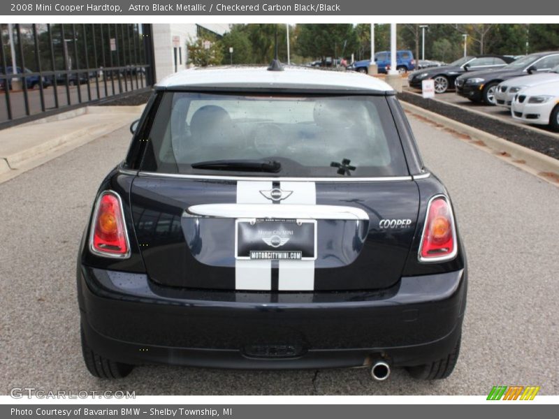 Astro Black Metallic / Checkered Carbon Black/Black 2008 Mini Cooper Hardtop