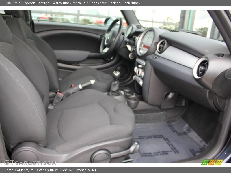 Astro Black Metallic / Checkered Carbon Black/Black 2008 Mini Cooper Hardtop