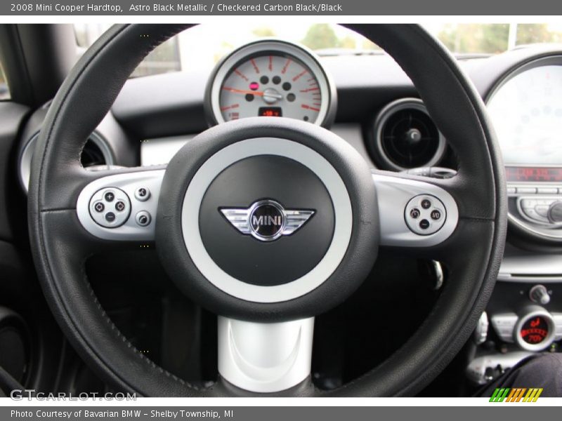Astro Black Metallic / Checkered Carbon Black/Black 2008 Mini Cooper Hardtop